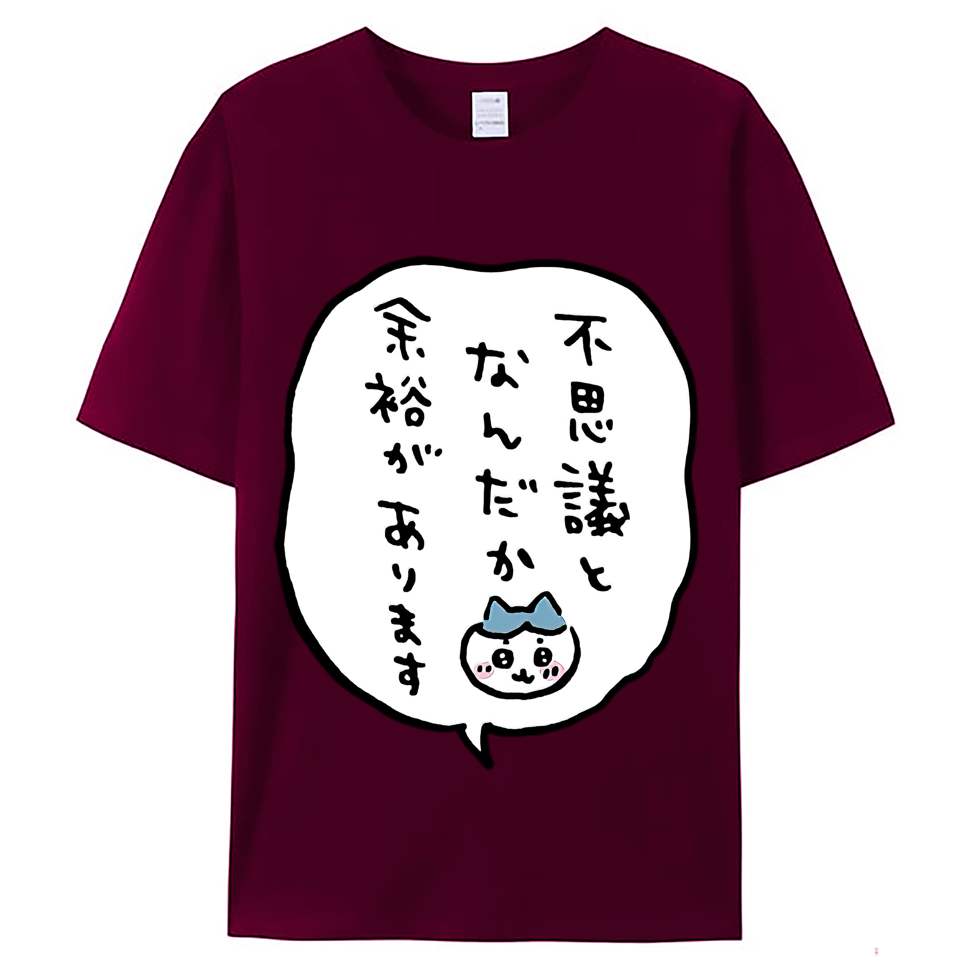 （画像用） ちいかわ ハチワレ Chii-kawa hachiware レディースカジュアルプリントTシャツ（綿100％）